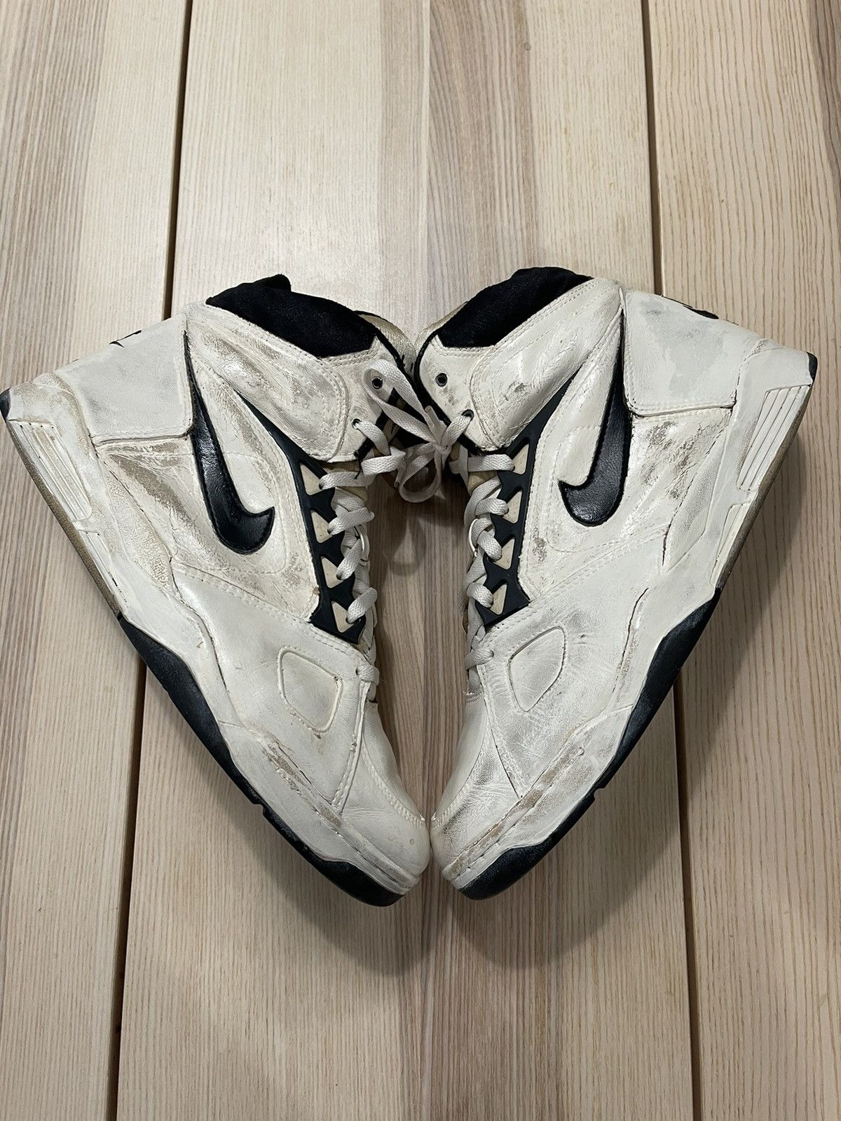 Nike × Vintage Vintage 1991 Nike Air Flight “Sabre” Coffee Dyed Shoes 14 Size US 14 / EU 47 - 4 Thumbnail
