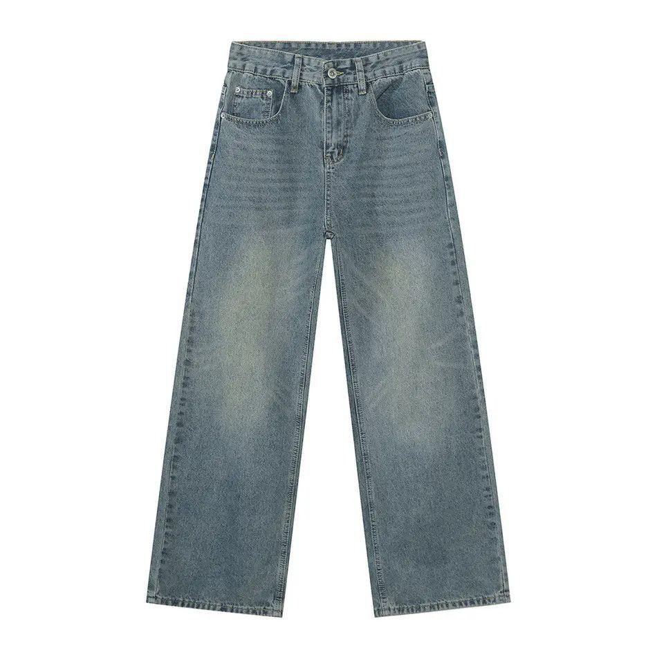Japanese Brand Retro wide leg high street straight leg jeans Size US 32 / EU 48 - 5 Thumbnail