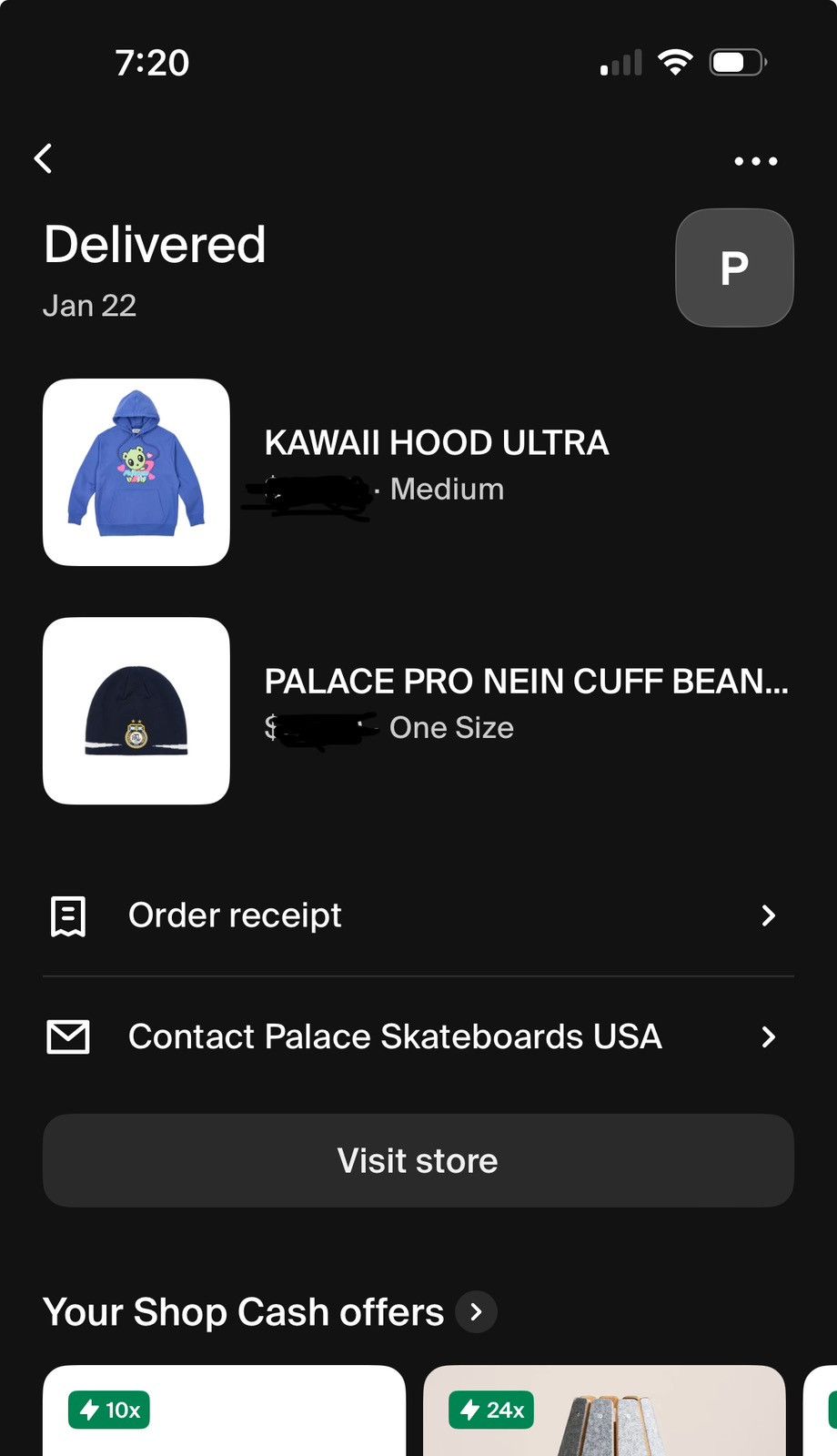 Palace Palace Pro Nein Cuff Beanie Navy OSFA Size ONE SIZE - 3 Thumbnail