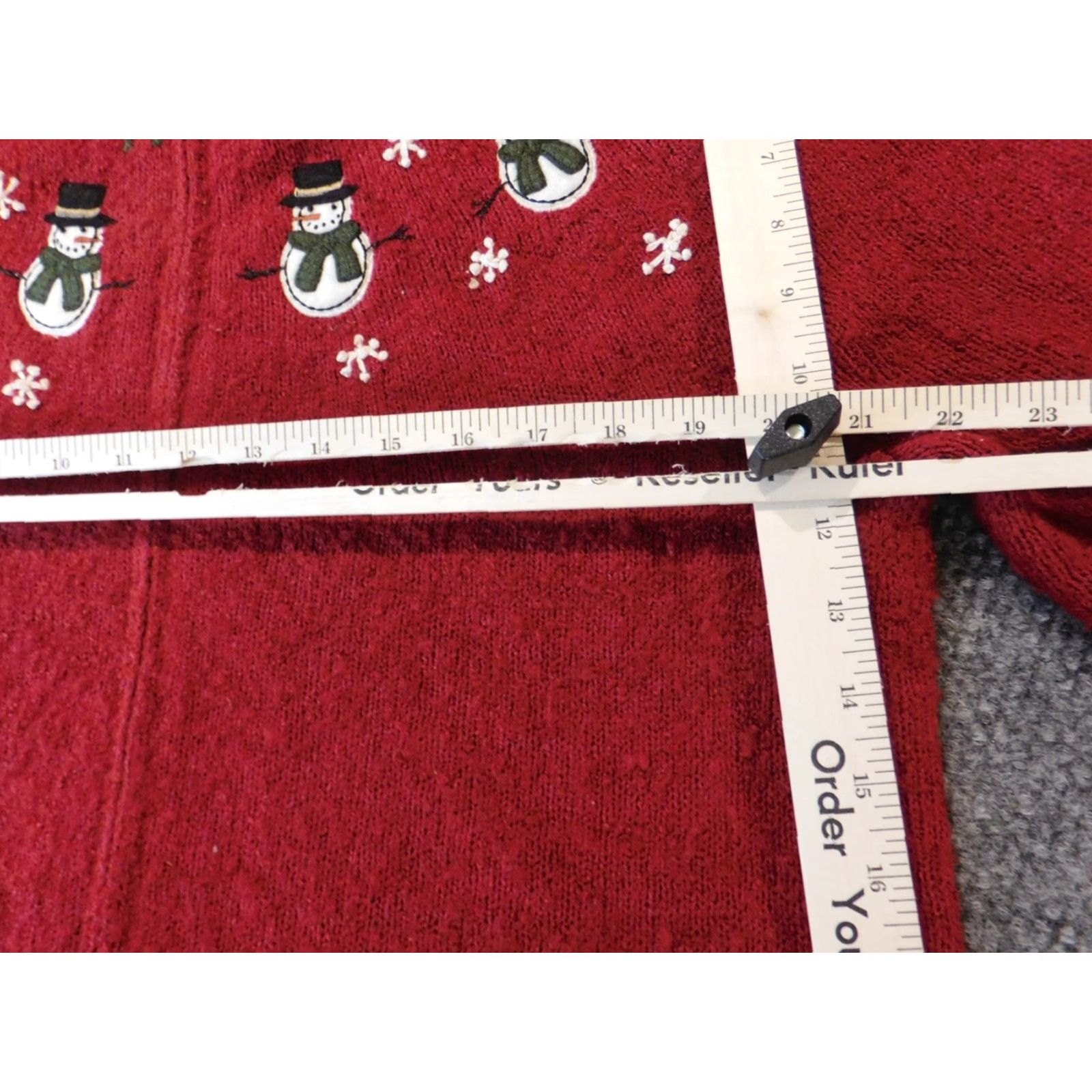 Croft & Barrow Croft & Barrow Womens Sweater Cardigan Full Zip Christmas Red Petite PL Balloon Sleeve SilК Crew Neck Wool Silk Acrylic Knit Button Vintage No Size L / US 10 / IT 46 - 5 Thumbnail