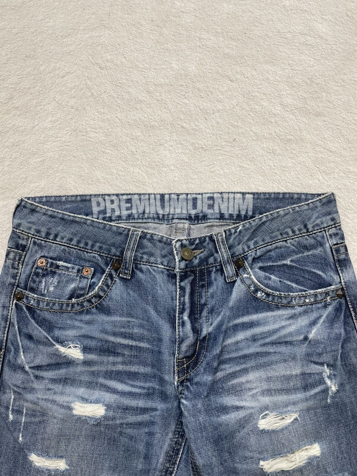Kapital 2000s Hysteric Studed Flare Denim Ripped Wash Jeans Y2K ifsi Size 29" - 5 Thumbnail