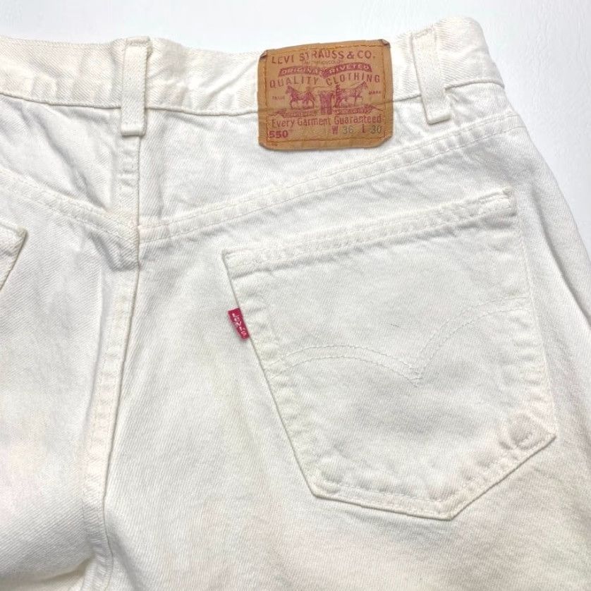 Levi's VINTAGE Levi's 501 Denim Jeans Mens 36x30 White Made in USA 90s Paper Tag 8515 Size US 36 / EU 52 - 6 Thumbnail