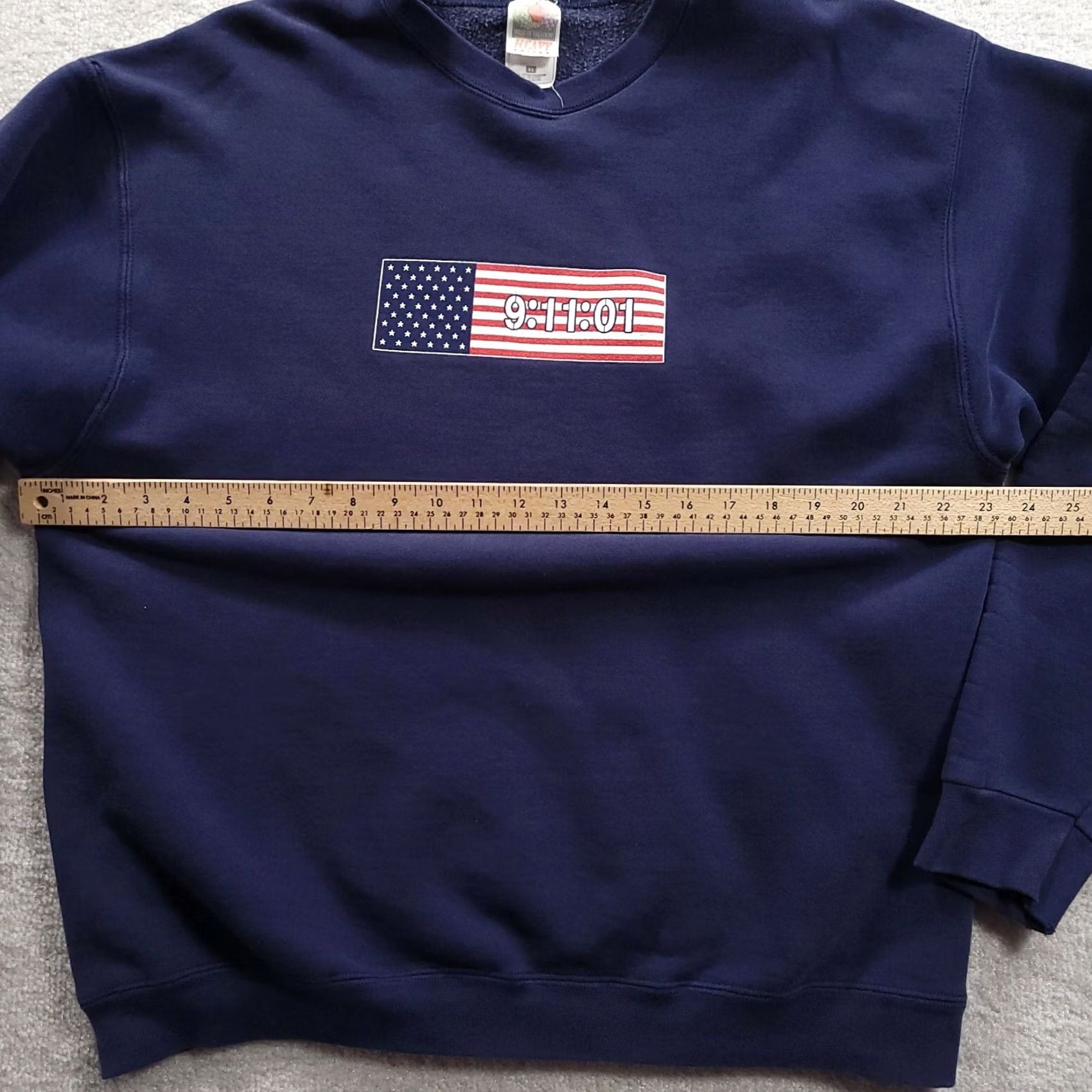 Fruit Of The Loom VINTAGE September 11th Crewneck Sweatshirt Adult XL New York Memorial Sweater Nike Size US XL / EU 56 / 4 - 3 Thumbnail