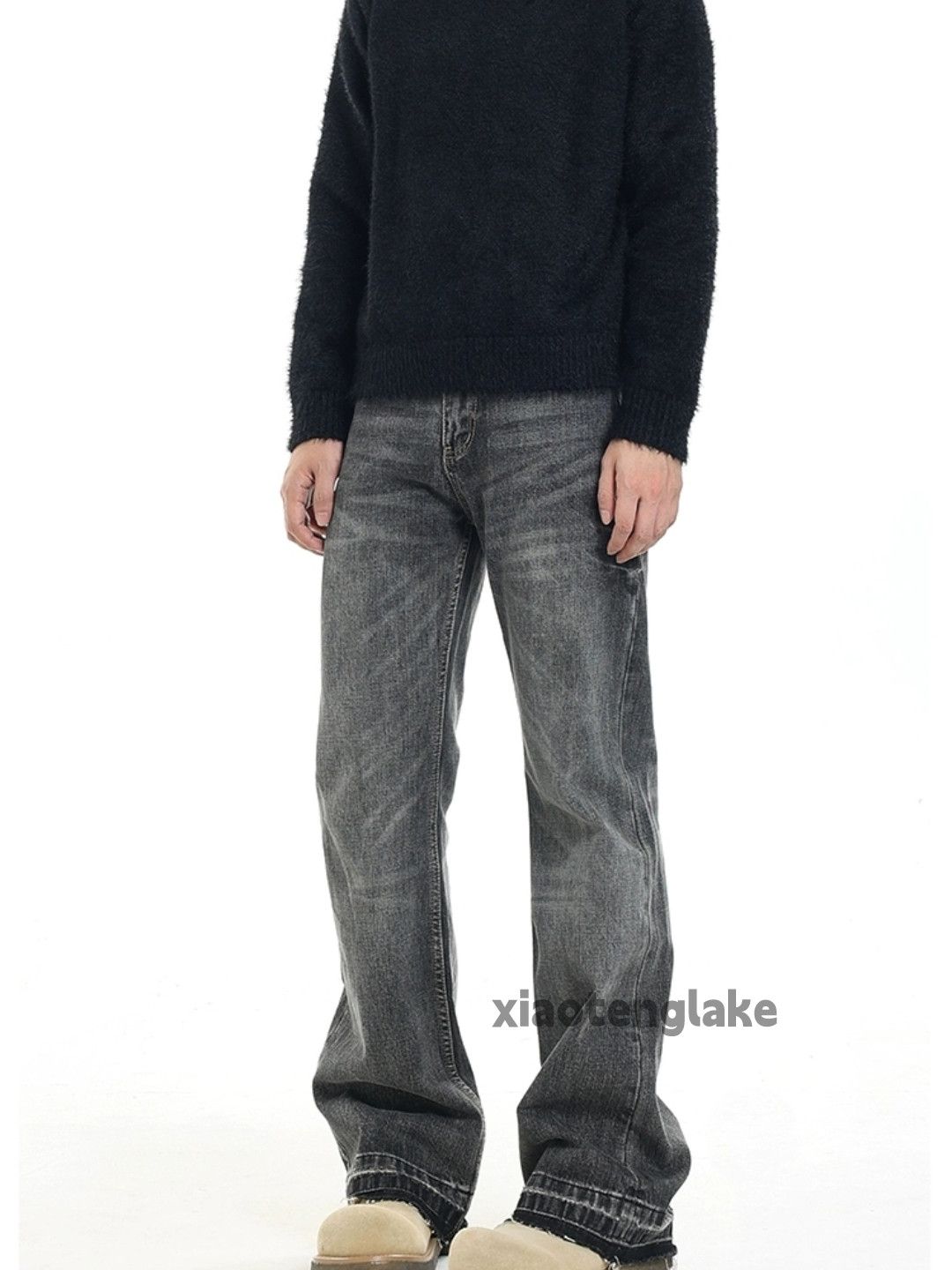 Jean × Vintage washed faded cleanfit yuppie bootcut punk flared jeans Size US 32 / EU 48 - 2 Thumbnail