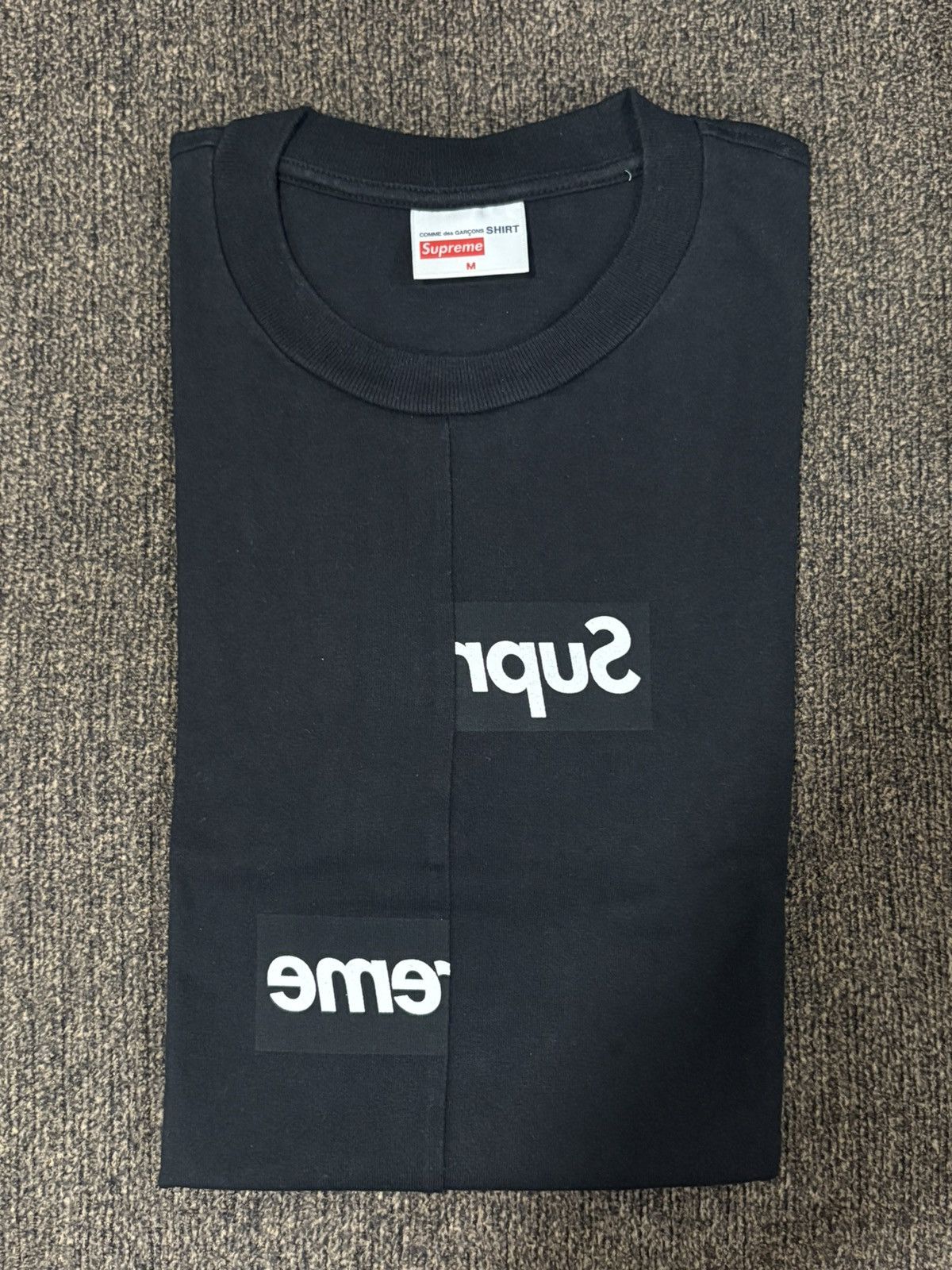 Comme des Garcons × Supreme Supreme CDG Split Box Logo Tee Black