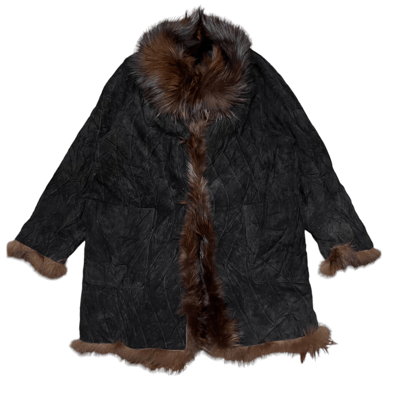 Japanese Brand Vintage Fox Fur Pig Skin Leather Jacket Reversible Size US M / EU 48-50 / 2 - 3 Thumbnail