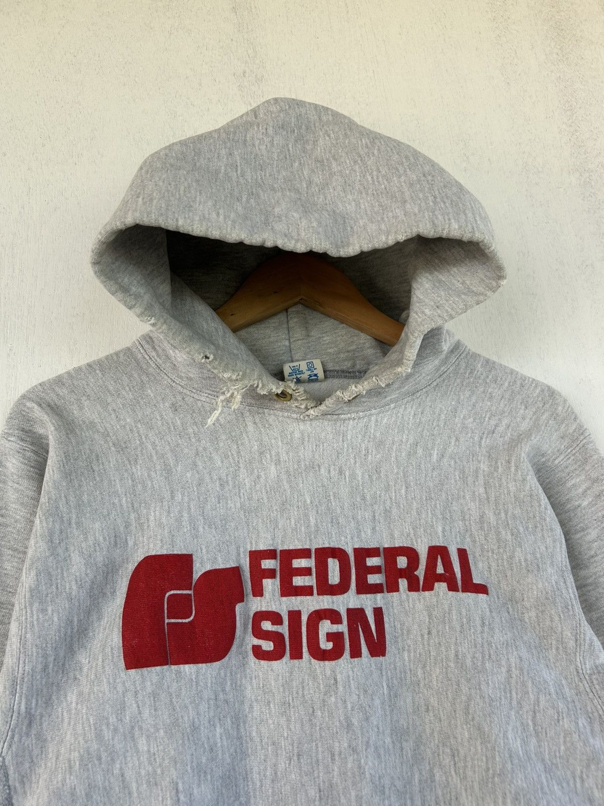 Champion Vintage 90s Thrashed Champion Reverse Weave Federal Sign Size US L / EU 52-54 / 3 - 2 Thumbnail