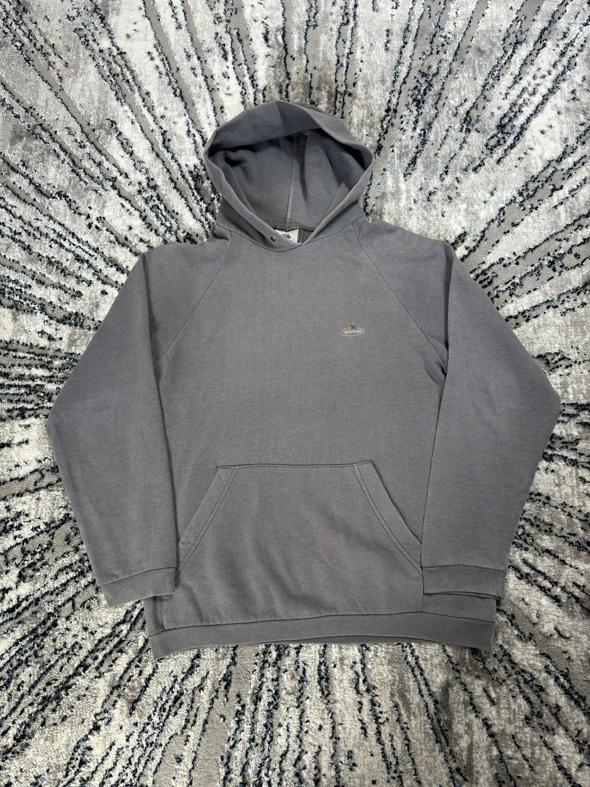 Vintage 90’s Vintage FOTL Blank faded black Boxy Hoodie Size US M / EU 48-50 / 2 - 1 Thumbnail