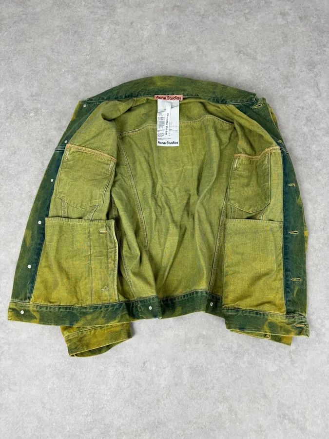 Acne Studios Acne Studios Acid Wash Green & Yellow Denim Jacket Size US L / EU 52-54 / 3 - 9 Thumbnail