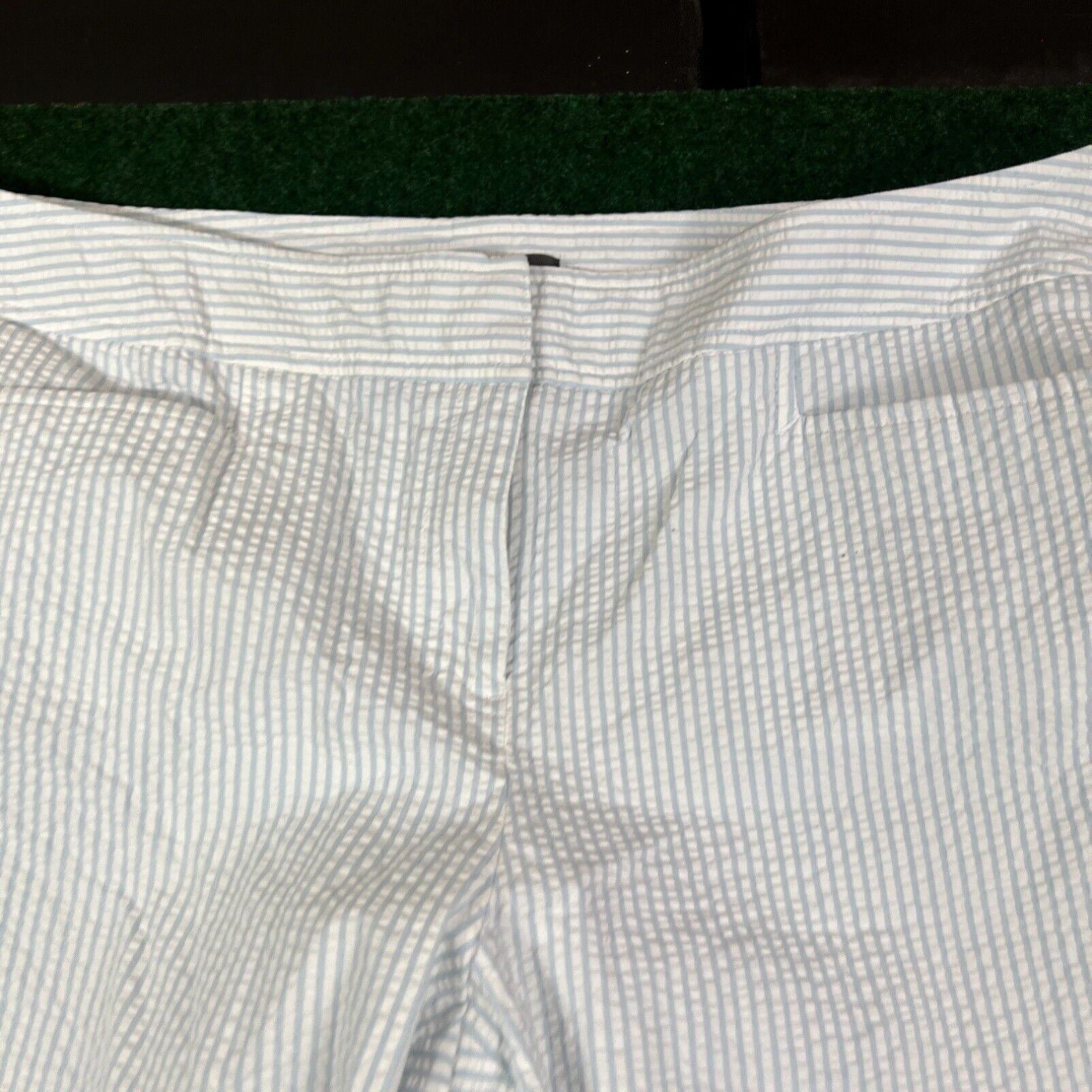 Vintage Liz Claiborne Women's Size 16 Light Blue White Audra Capri Crop Pants Casual Size 38" / US 16 / IT 52 - 4 Thumbnail