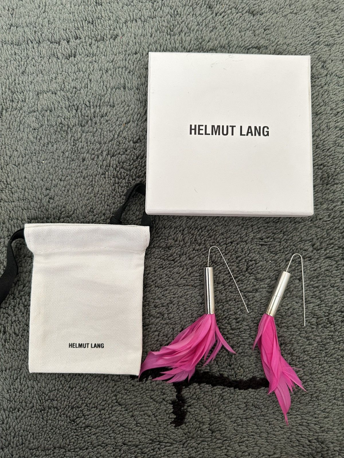 Helmut Lang Archive Helmut Lang Spring 2000 Feather Earrings Vintage Size ONE SIZE - 1 Thumbnail