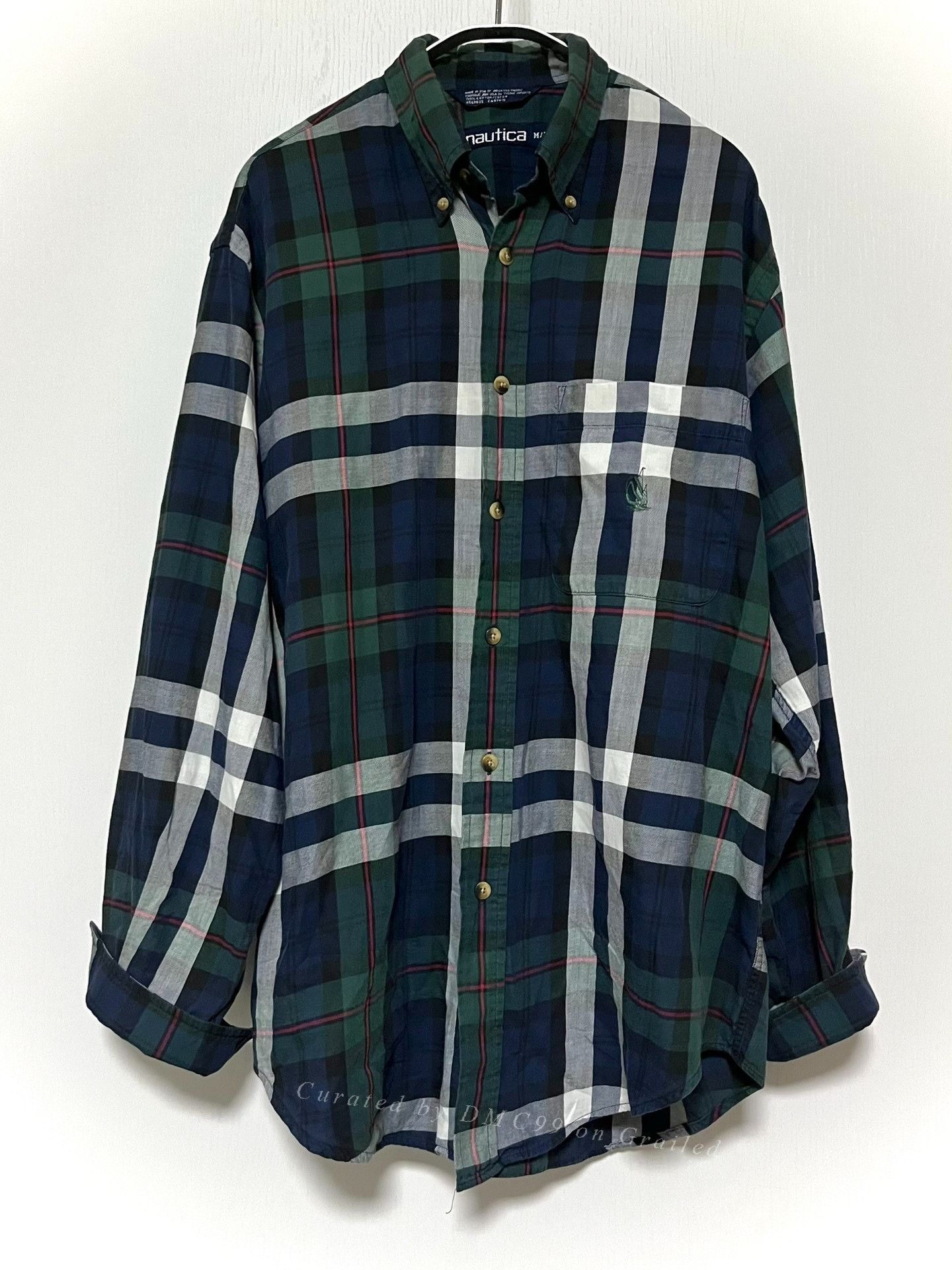 Nautica Nautica Vintage Oversize Plaid BD Shirt USA Size US M / EU 48-50 / 2 - 1 Thumbnail