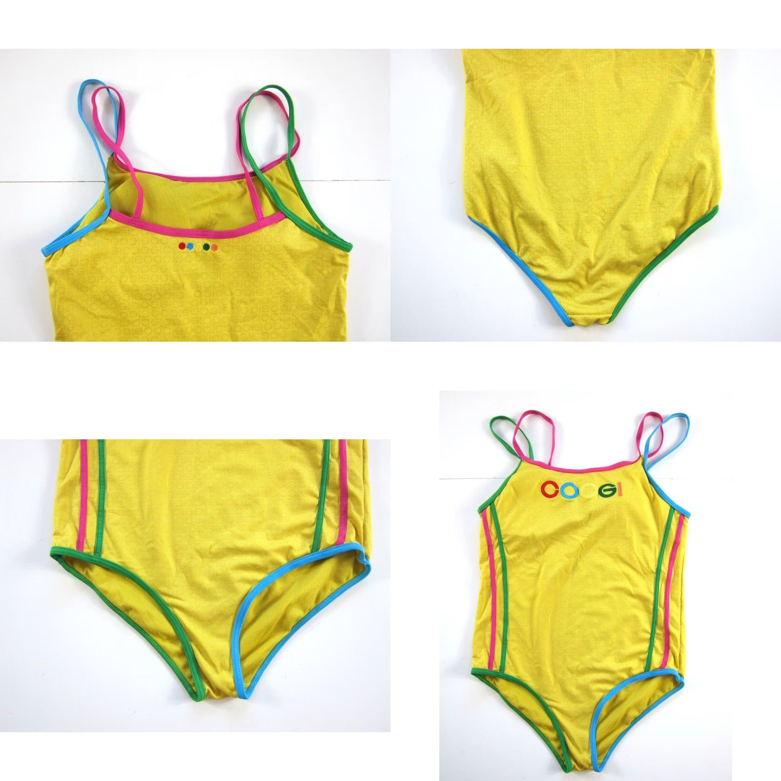 Coogi COOGI Australia One Piece Swimsuit Women S Yellow Padded Bra Geometric Built-In Bra Small Size ONE SIZE - 8 Thumbnail