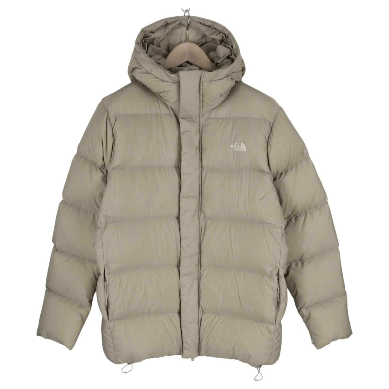 M Beige 700 Down Hooded Puffer Quilted 81472