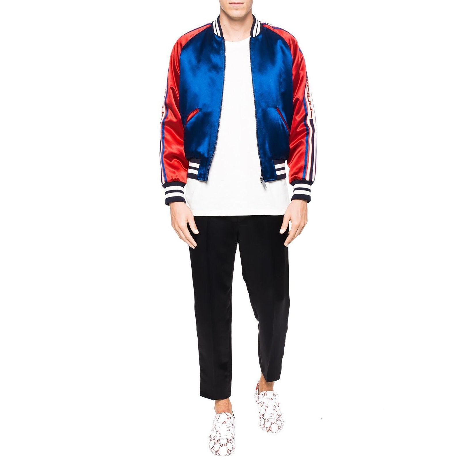 Gucci Gucci Silk Acetate Reversible Bomber Souvenir Jacket 48 Size US M / EU 48-50 / 2 - 7 Thumbnail