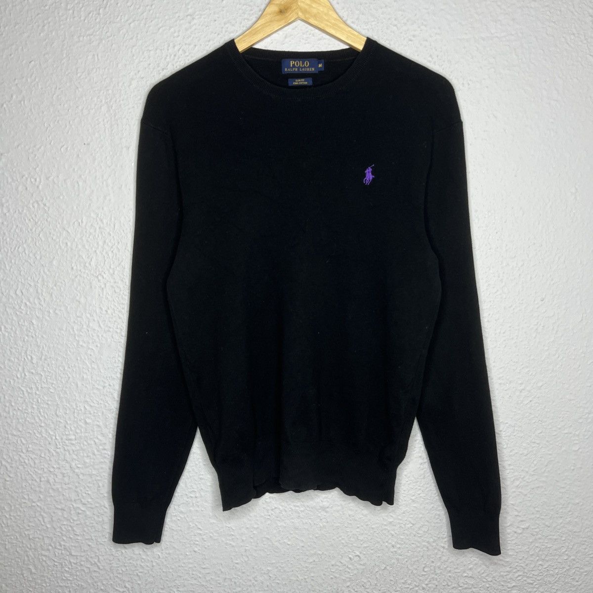 Polo Ralph Lauren × Ralph Lauren × Vintage Polo Ralph Lauren Sweater Pullover Knitwear Jumper Black Size US M / EU 48-50 / 2 - 1 Thumbnail