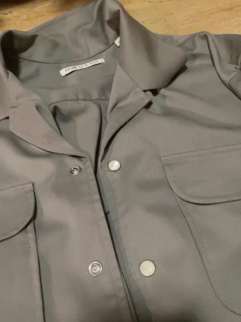 Our Legacy Our LegacyGray long-sleeved workwear style shirt lemaire st Size US S / EU 44-46 / 1 - 3 Thumbnail