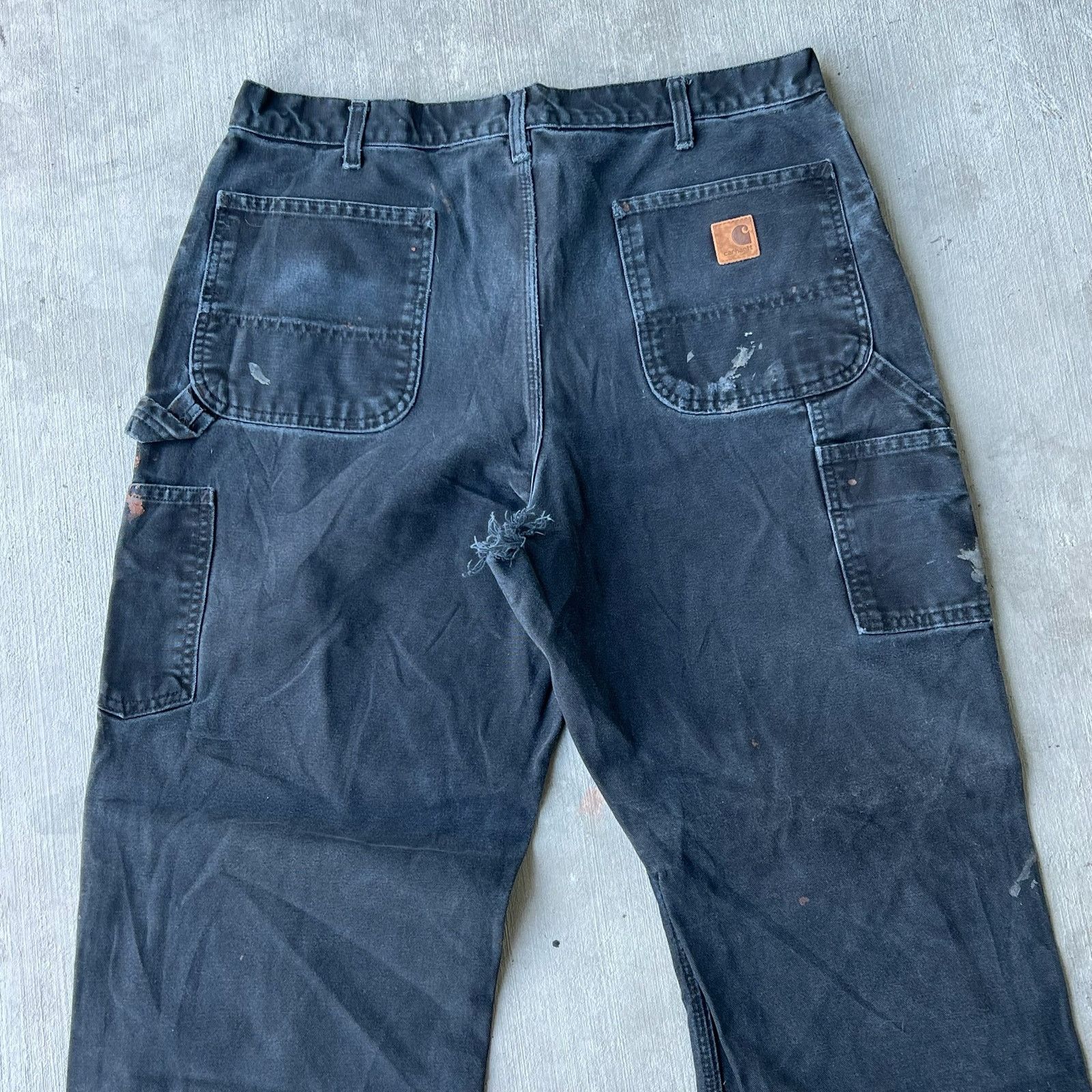 Carhartt × Vintage Carhartt faded black work wear carpenter pants Size US 36 / EU 52 - 7 Thumbnail