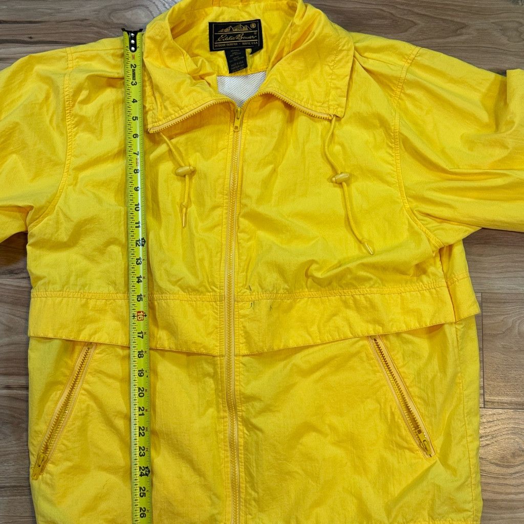 Eddie Bauer Eddie Bauer Women Large Yellow Nylon Windbreaker Jacket USA Size XL / US 12-14 / IT 48-50 - 7 Thumbnail