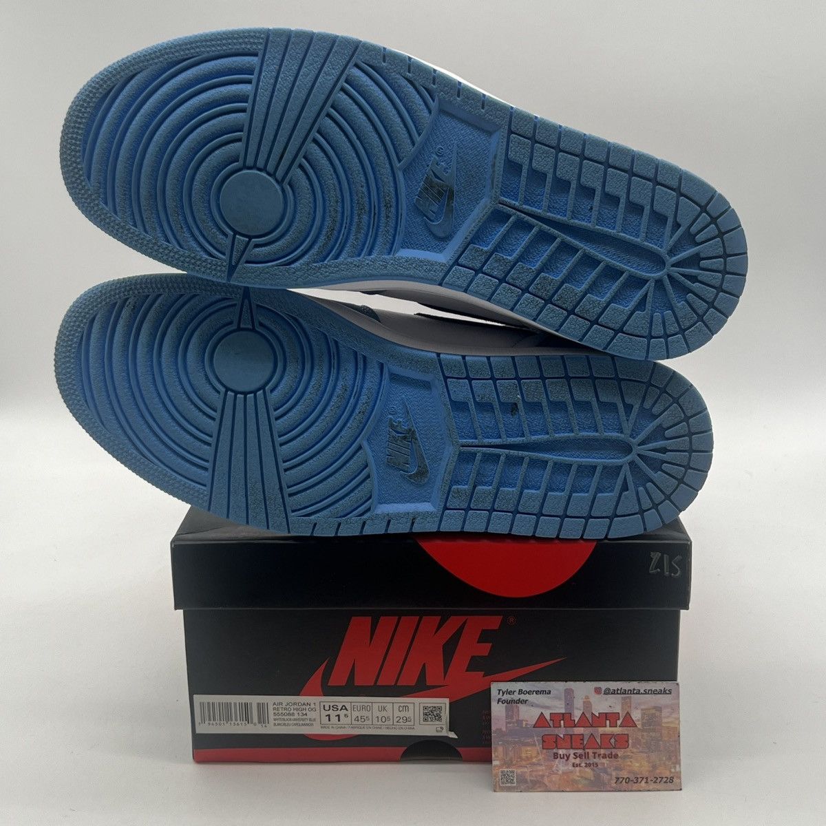 Jordan Brand Air Jordan 1 High University Blue Size US 11.5 / EU 44-45 - 8 Thumbnail