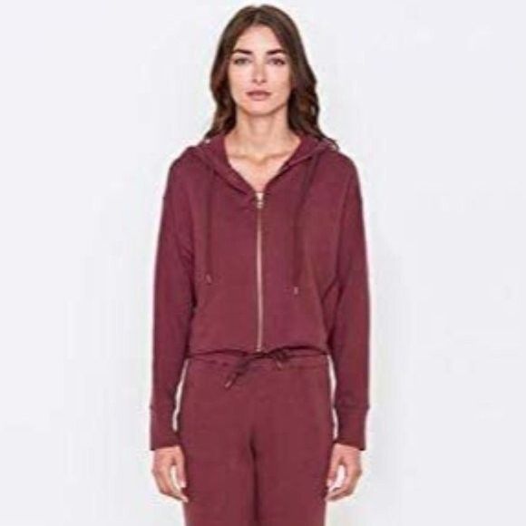 Sundry Sundry Red Peace And Love Cropped Hoodie - M/L 🇺🇸 Size L / US 10 / IT 46 - 1 Thumbnail