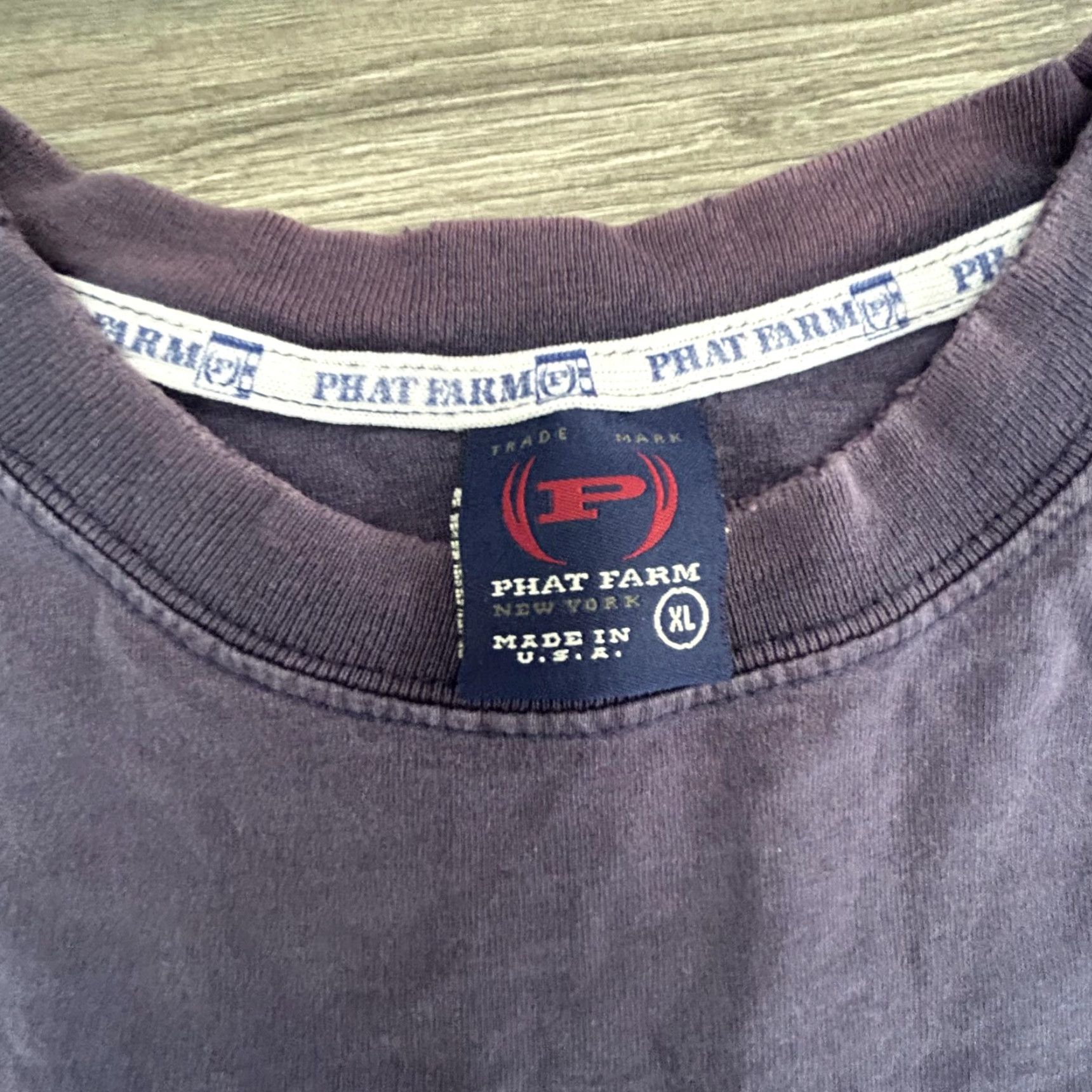 Phat Farm VINTAGE Phat Farm Shirt Mens XL Crewneck Embroidered Spell Out USA 90s Hip Hop Navy Blue Size US XL / EU 56 / 4 - 4 Thumbnail