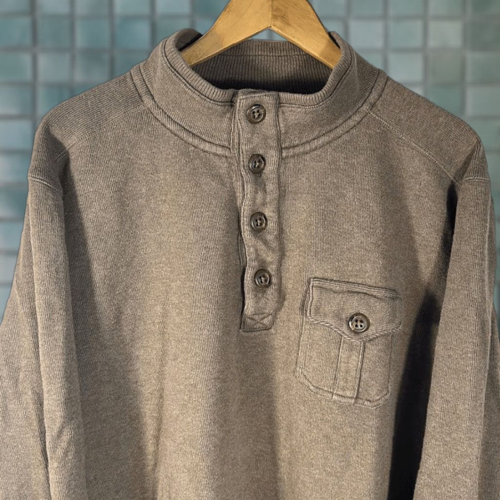 Johnston & Murphy Johnston & Murphy Button up Sweater XL Brown Men Regular Size XL Brown Pullover Button Knit? Size US XL / EU 56 / 4 - 1 Thumbnail