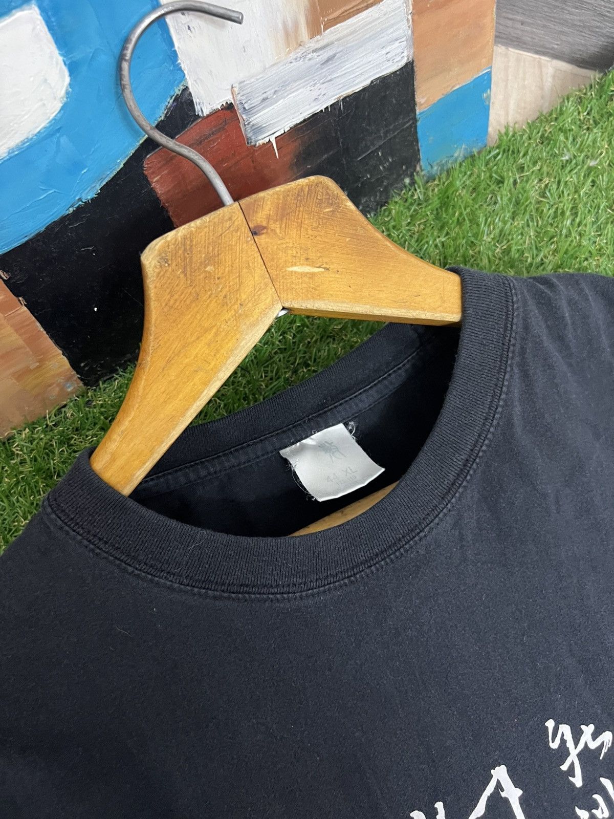 Japanese Brand × Vintage Vintage 1990’s Japanese Art Abstract Hieroglyphs T Shirt Size US L / EU 52-54 / 3 - 6 Thumbnail