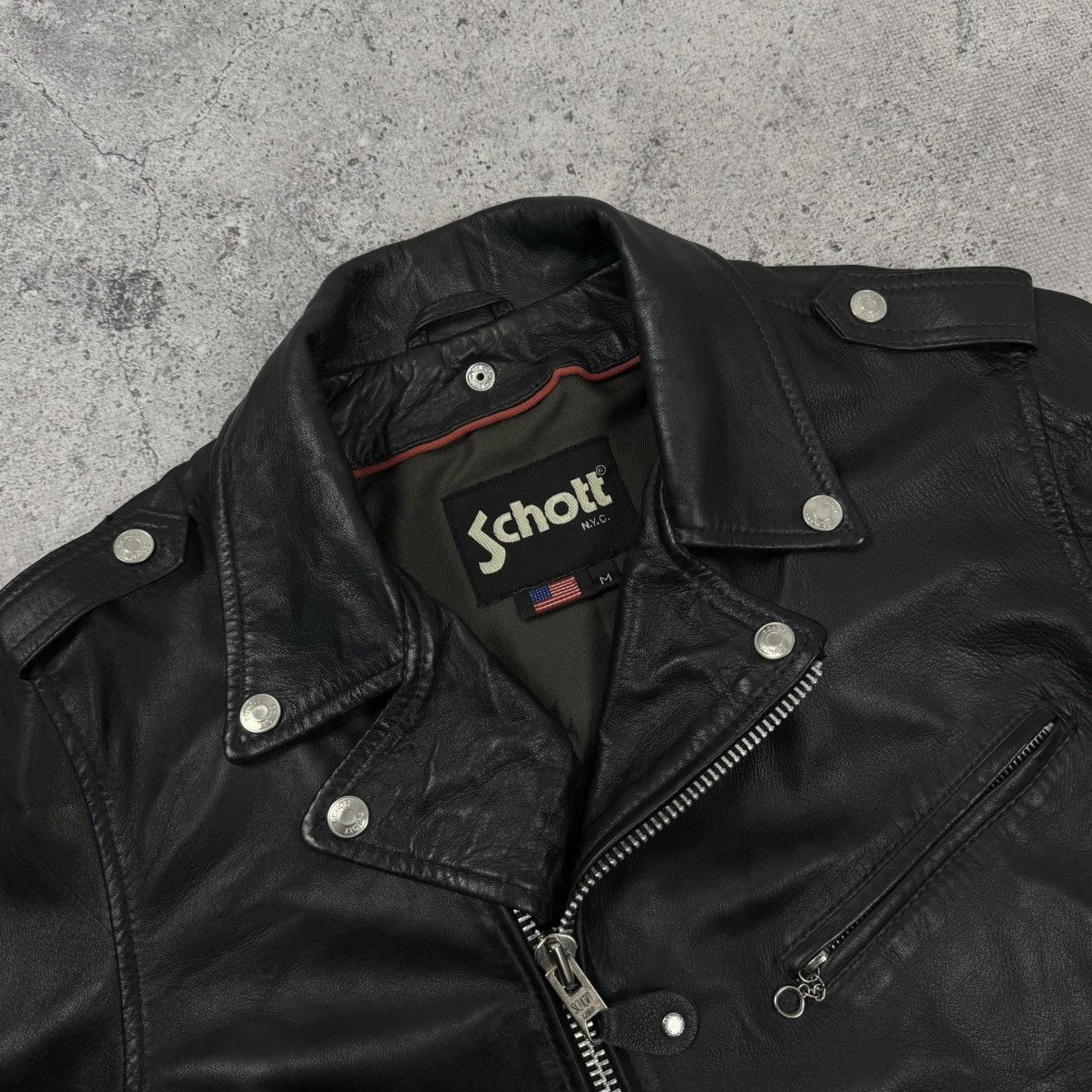 Schott Rare Schott Perfecto Johnny Hallyday Leather Biker Jacket Size US M / EU 48-50 / 2 - 11 Thumbnail