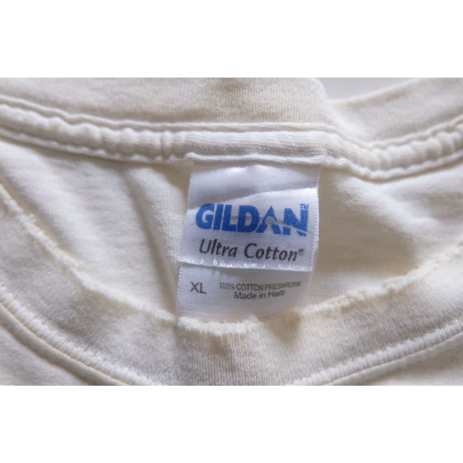 Gildan VINTAGE Gildan T-Shirt XL White 90s VTG Distressed Woodie Hot Rod Surf Nothing Beats 90s Theme Mens Short Sleeve Crew Neck Cotton Graphic Print Size US XL / EU 56 / 4 - 6 Thumbnail