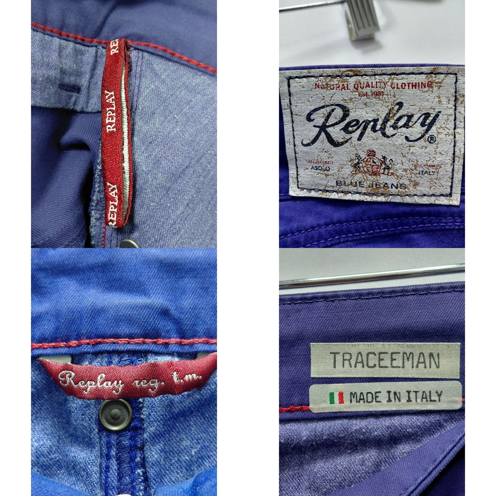 Replay Replay Jeans Purple Solid Denim Size 28 Made in Italy Women Size 28" / US 6 / IT 42 - 8 Thumbnail