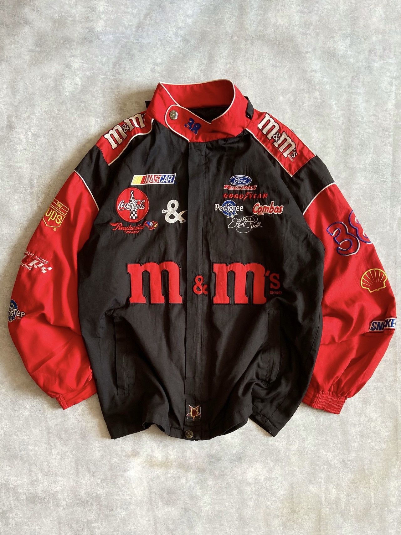 image of M&m's Jh Design Nascar Jacket in Black/Red, Men's (Size XL)