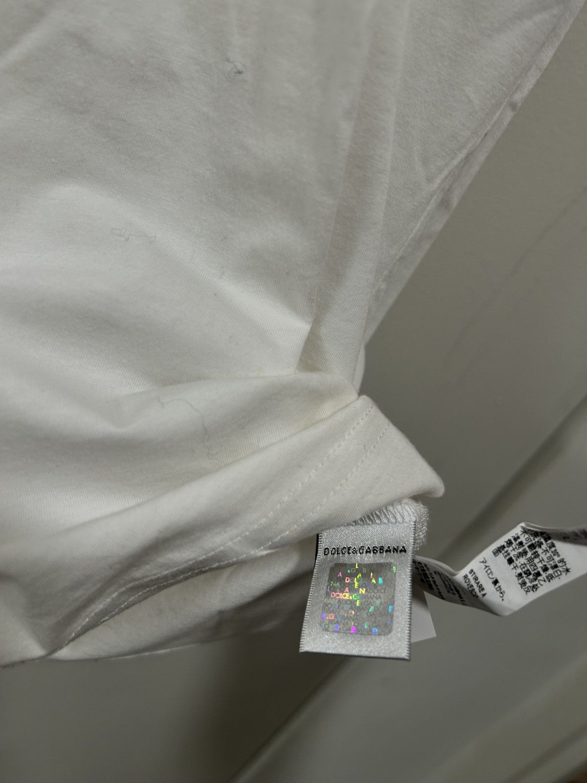 Dolce & Gabbana White stretch logo crewneck t-shirt Size US M / EU 48-50 / 2 - 4 Thumbnail