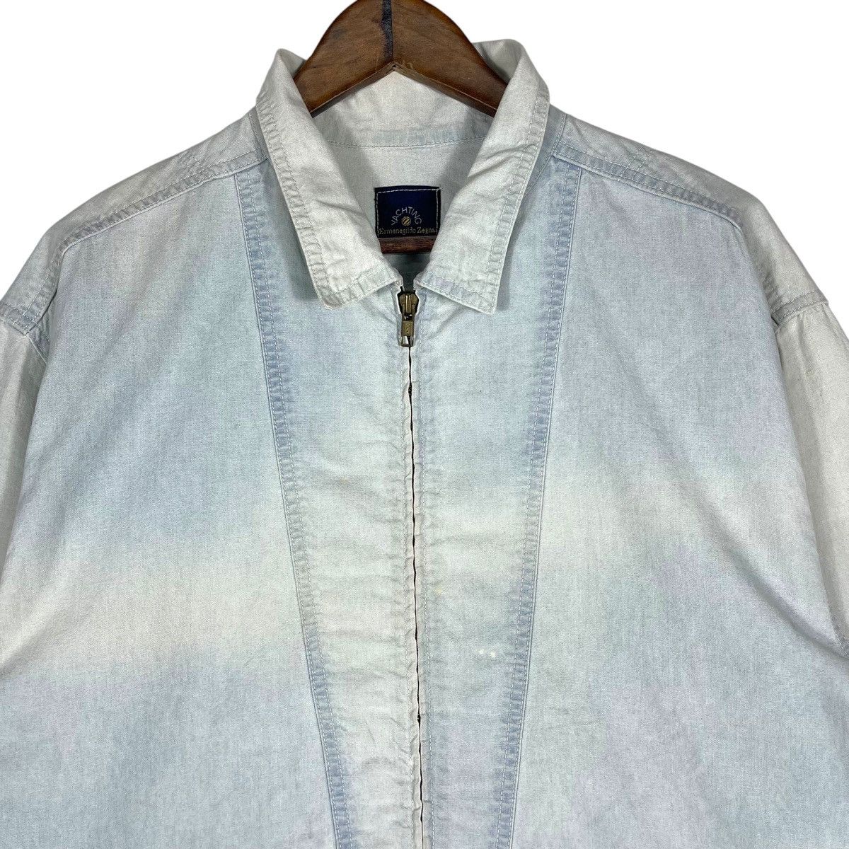 Ermenegildo Zegna Vintage 90s Ermenegildo Zegna Yachting Denim Jacket Size US L / EU 52-54 / 3 - 4 Thumbnail