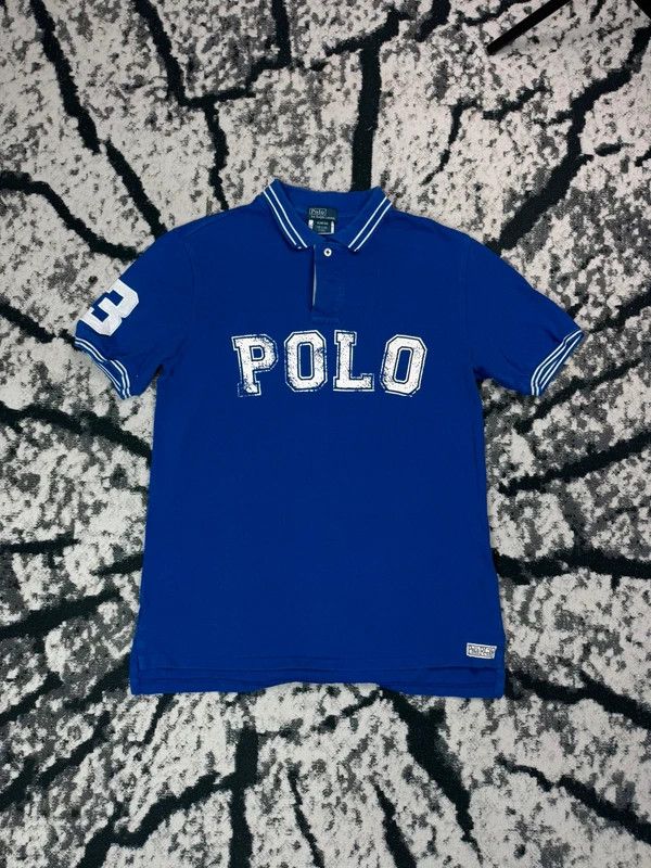 Ralph Lauren Vintage Ralph Lauren 3 S Blue Logo Polo Shirt Size US S / EU 44-46 / 1 - 1 Thumbnail