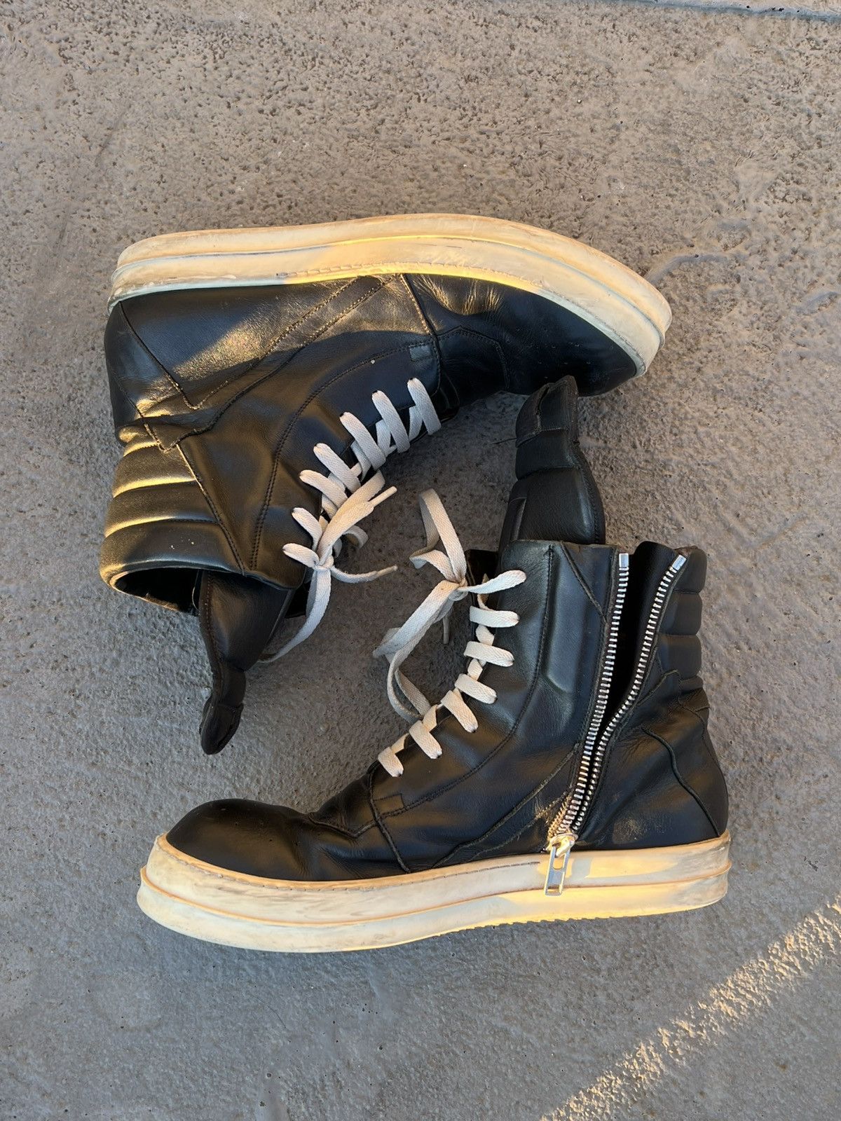 Rick Owens Rick Owens Geobasket Sneaker Black Size 13/46 Size US 13 / EU 46 - 1 Thumbnail