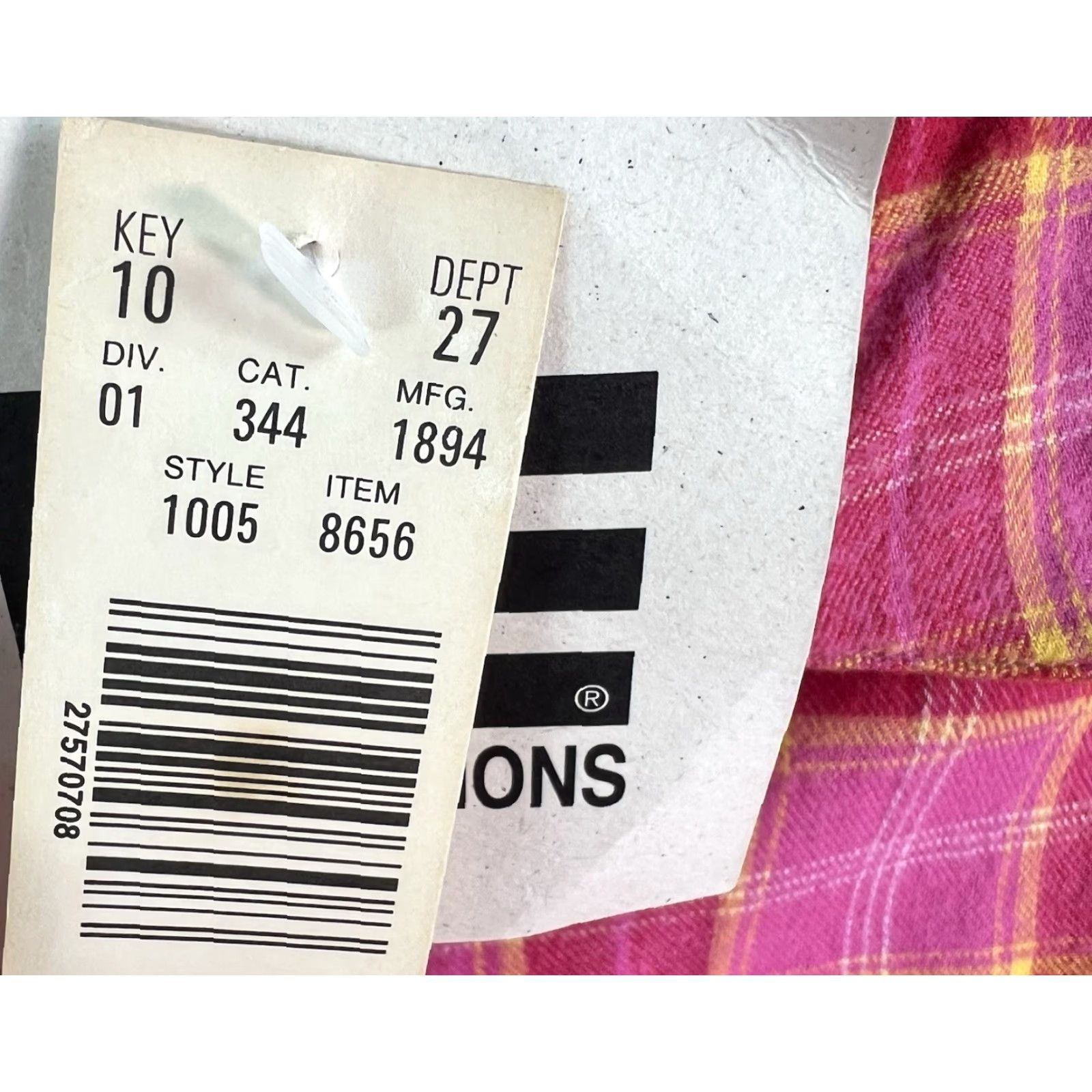 Basic Editions Basic Editions Shirt Women’s Size M Flannel Pink Plaid Button Long Sleeve NWT Size M / US 6-8 / IT 42-44 - 5 Thumbnail