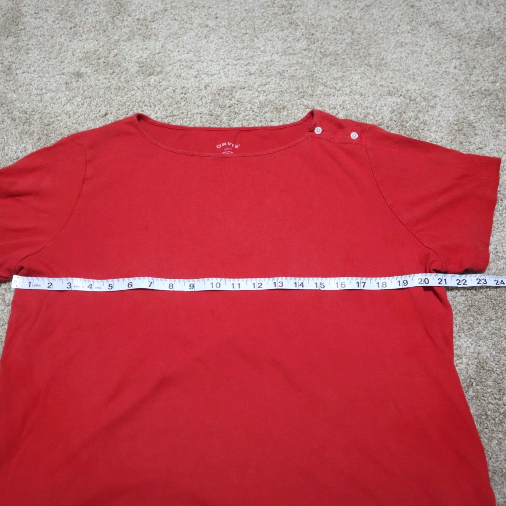 Orvis Orvis Shirt Women's L Red Crew Neck Tee Short Sleeve T Shirt Large Size L / US 10 / IT 46 - 4 Thumbnail
