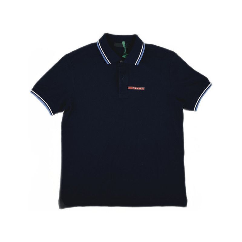 Prada Prada Striped Short Sleeve Polo Shirt-2506 Size US S / EU 44-46 / 1 - 2 Thumbnail