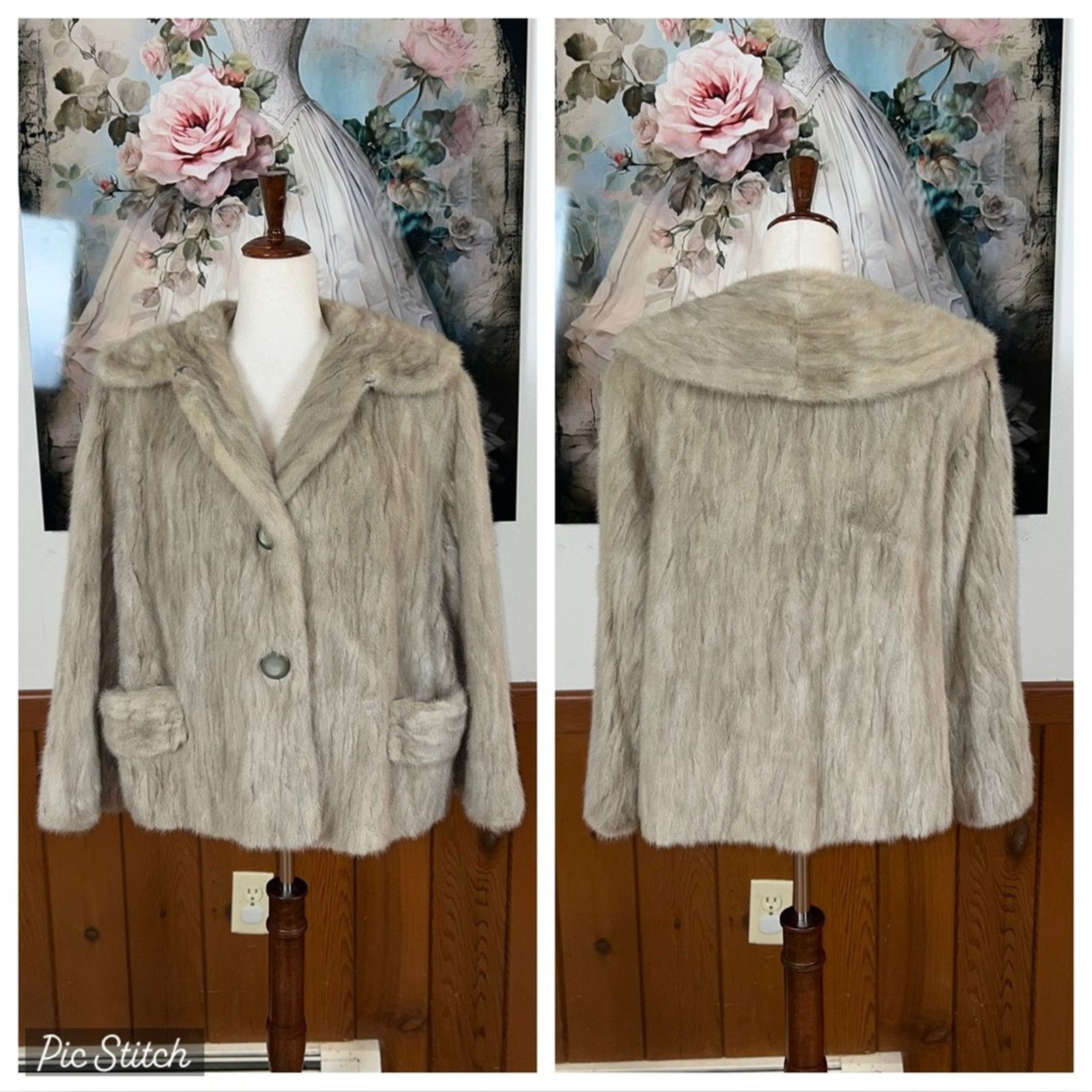 Vintage Stunning Vintage 1960s A.J. Ugent Azurene Mink Fur Coat! Size M / US 6-8 / IT 42-44 - 10 Thumbnail