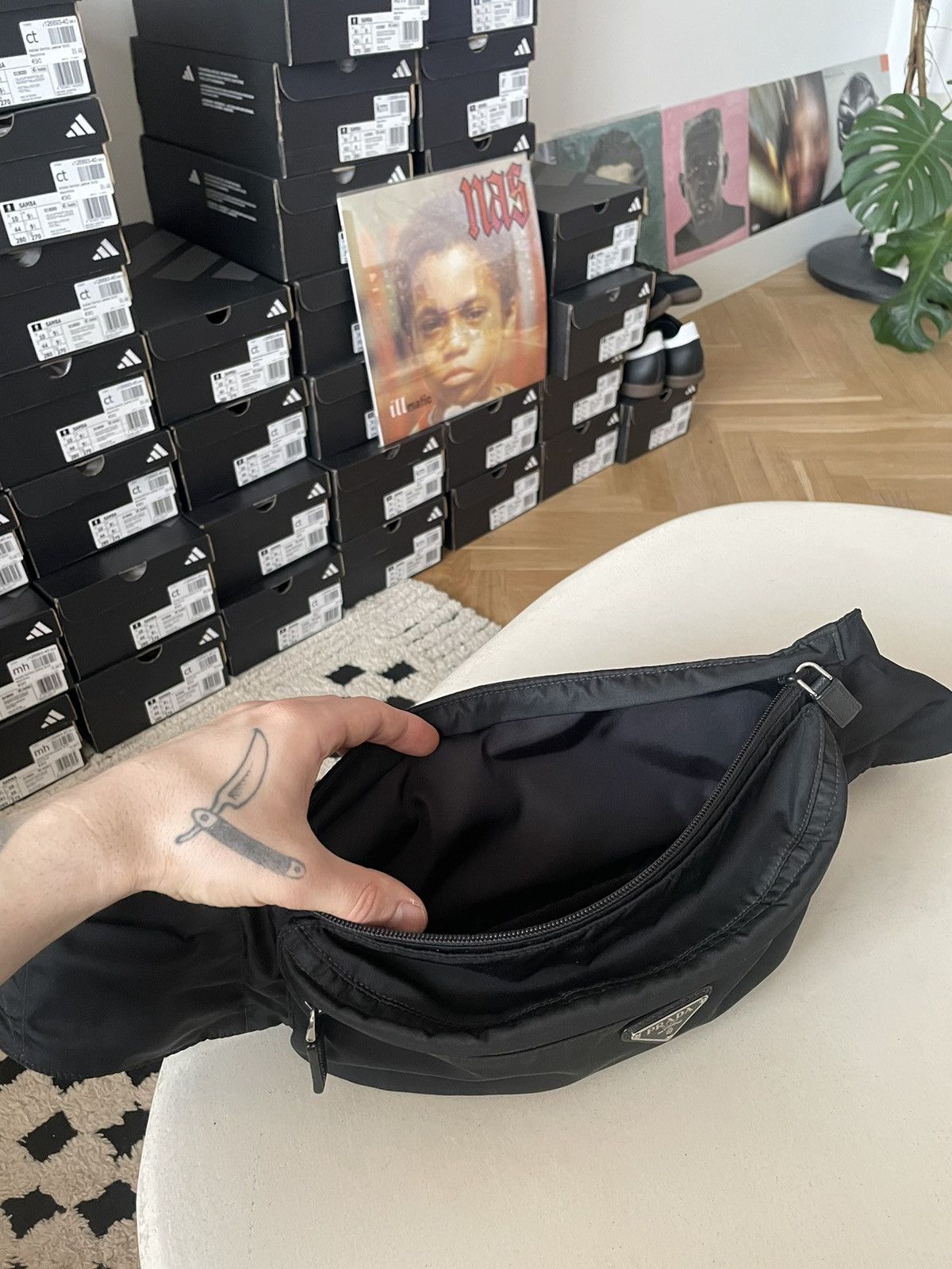 Prada Prada Nylon Waist Belt Bag Black Designer Luxury Streetwear Size ONE SIZE - 7 Thumbnail