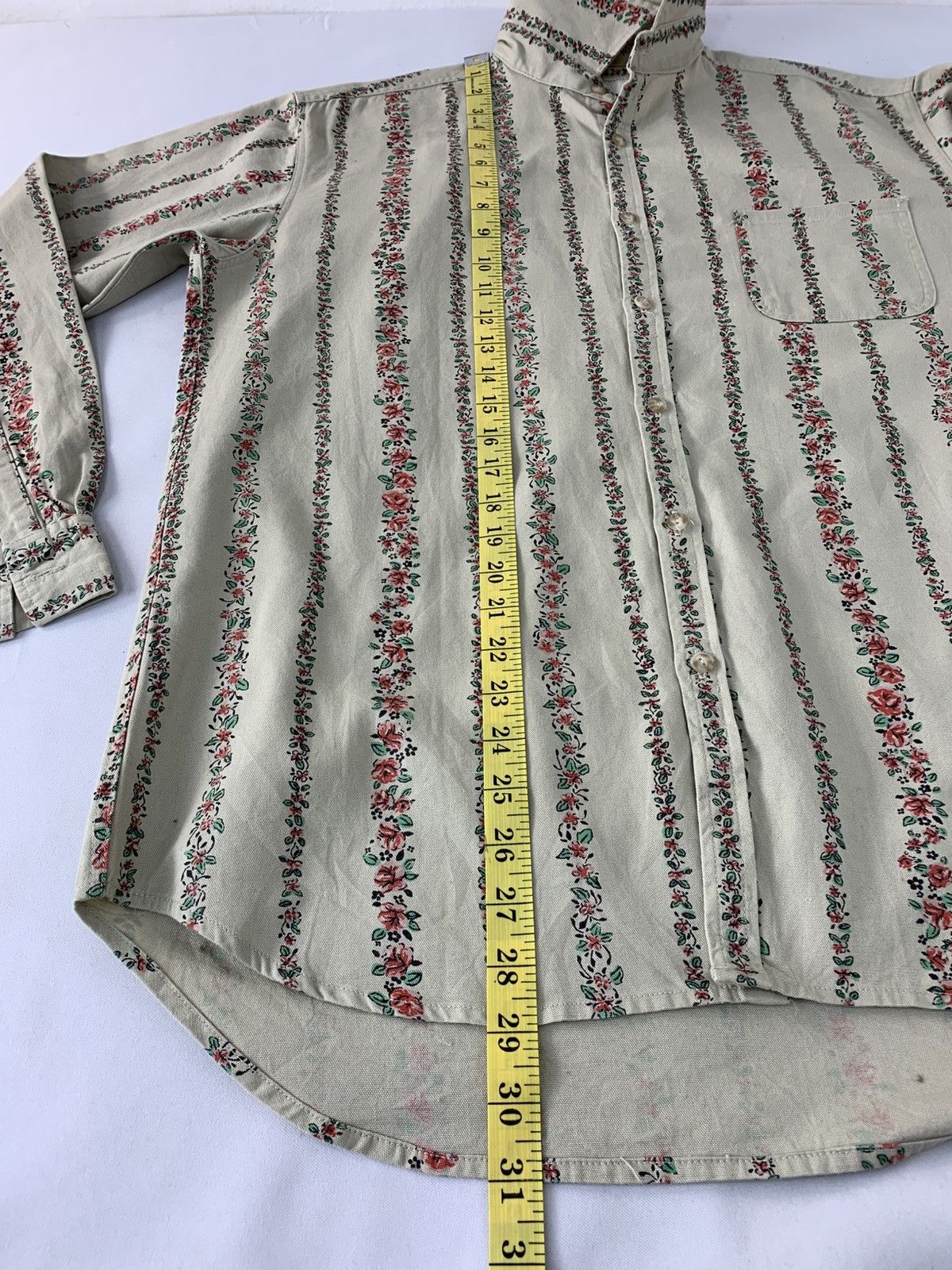 Other Hyper Remix Mainstream Striped Floral Button Up Shirt Size US L / EU 52-54 / 3 - 11 Thumbnail