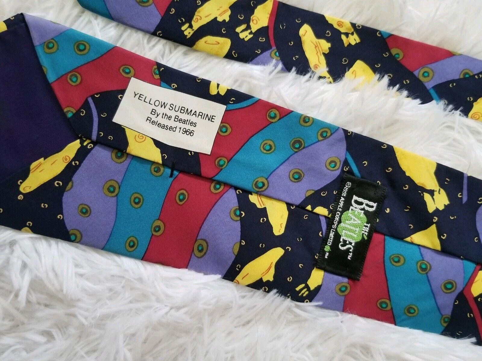 Designer Beatles tie - yellow submarine 1996 Apple Corps Vintage Size ONE SIZE - 3 Thumbnail