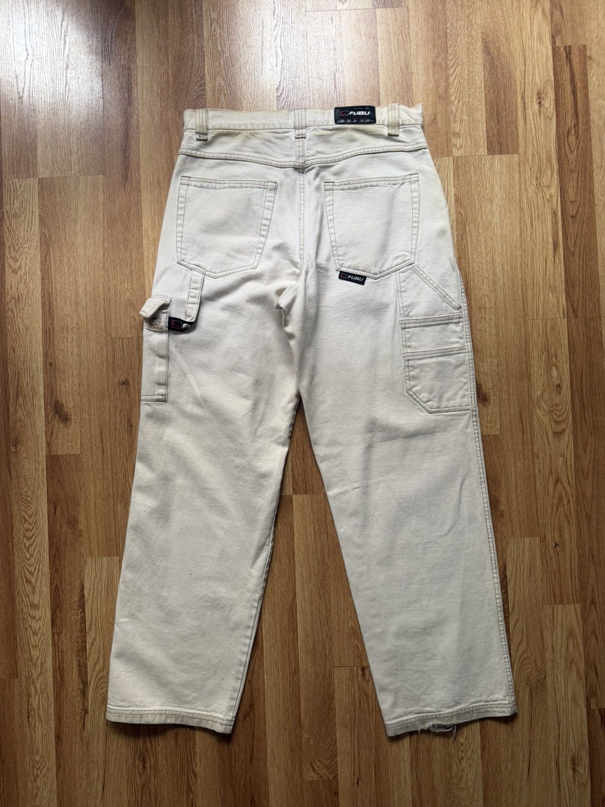 Vintage Vintage Fubu painter jeans white Size US 34 / EU 50 - 2 Thumbnail