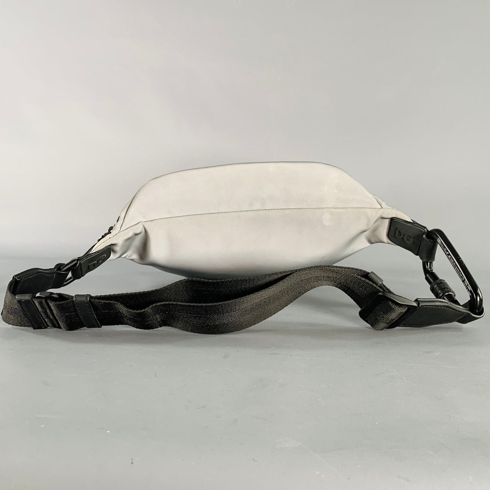 Dolce & Gabbana Grey Metallic Reflective Canvas Zip Waist Bag Size ONE SIZE - 3 Thumbnail