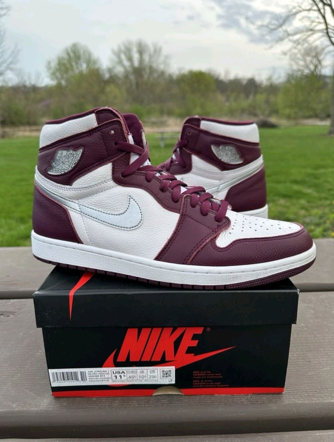 Jordan Brand Nike Air Jordan Retro 1 High OG Bordeaux Size 11.5 Men Size US 11.5 / EU 44-45 - 1 Thumbnail