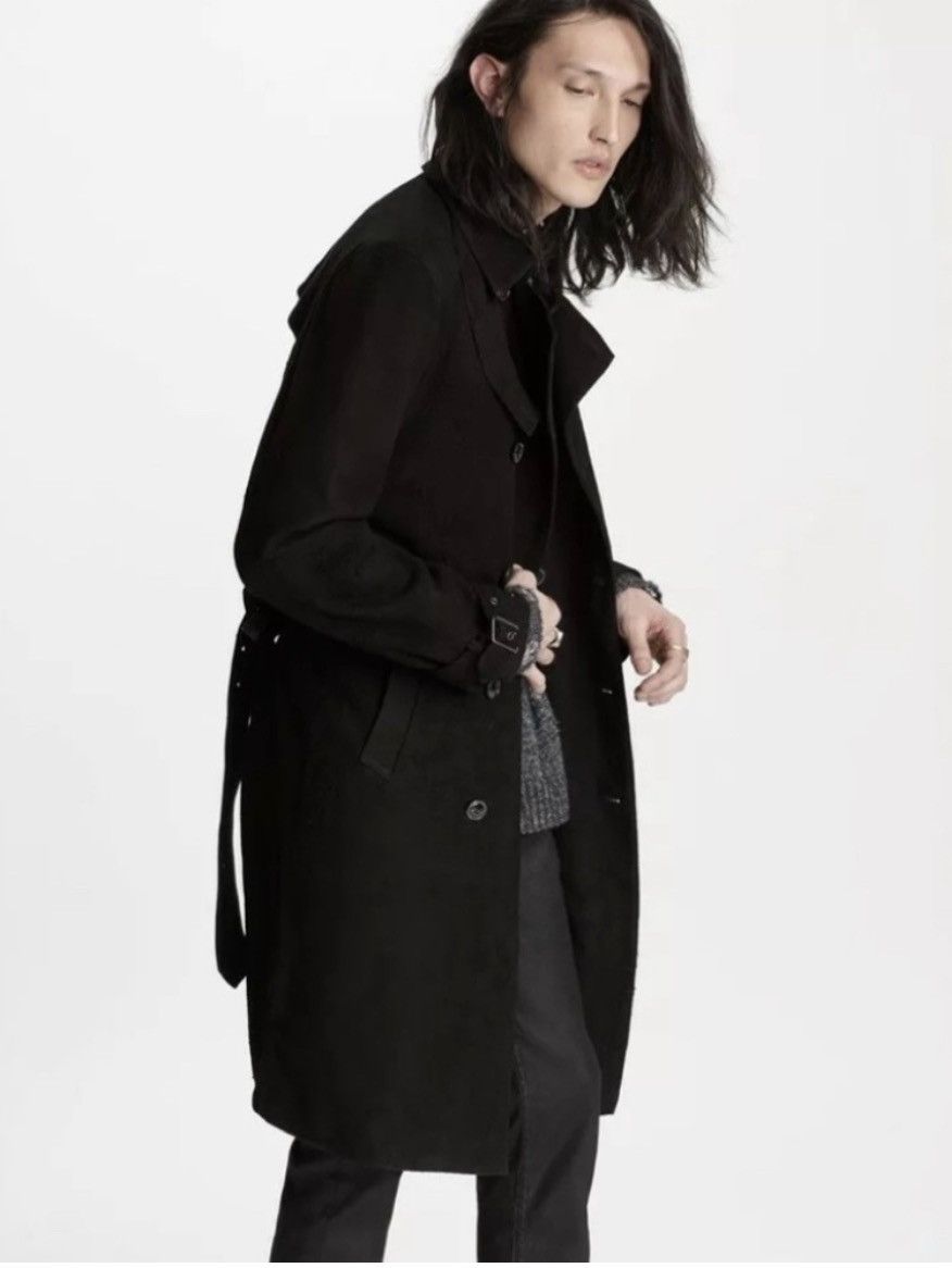John Varvatos Suede Trench Coat EU 58 USA 48 Size US XXL / EU 58 / 5 - 2 Thumbnail