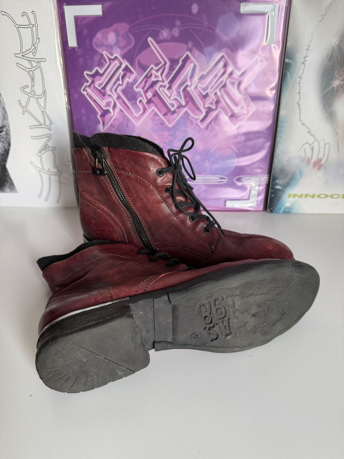 Japanese Brand Vintage A.S 98 Leather Ankle Boots Western Avantgarde Size US 8 / EU 41 - 2 Thumbnail