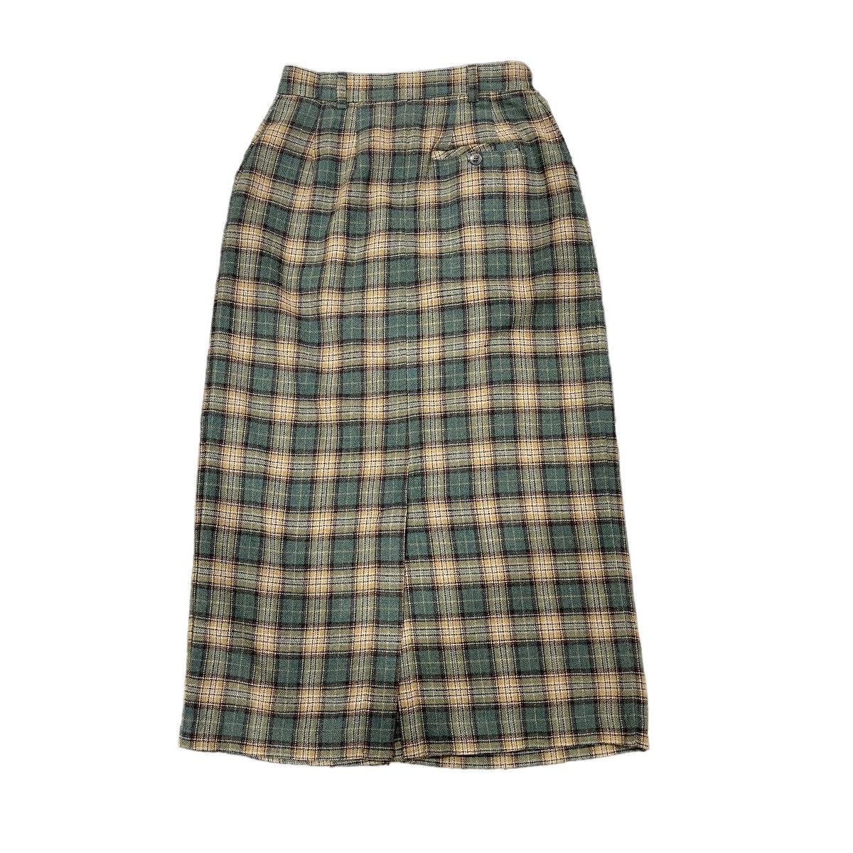 L.L. Bean × Vintage Vintage LL Bean Tartan Wool Midi Skirt Size 28" / US 6 / IT 42 - 9 Thumbnail