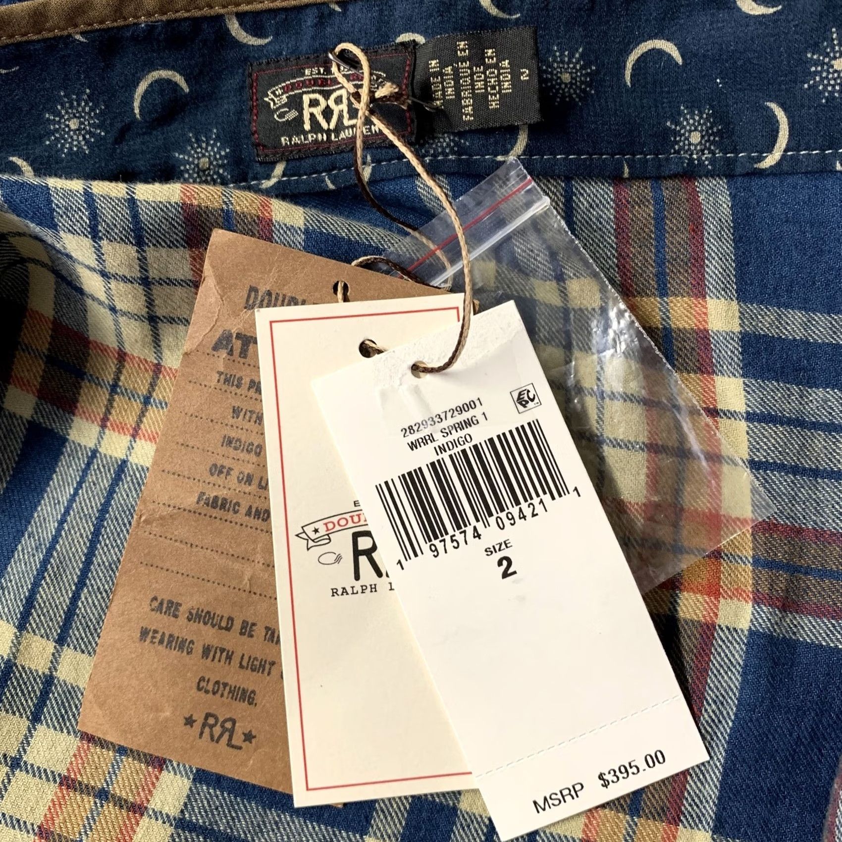 Vintage RRL by RALPH LAUREN Maxi Skirt Blue Orange Linen Cotton Plaid 2 Women Adult Size 2 Skirt Men Womens Girls Boys Size 26" / US 2 / IT 38 - 4 Thumbnail